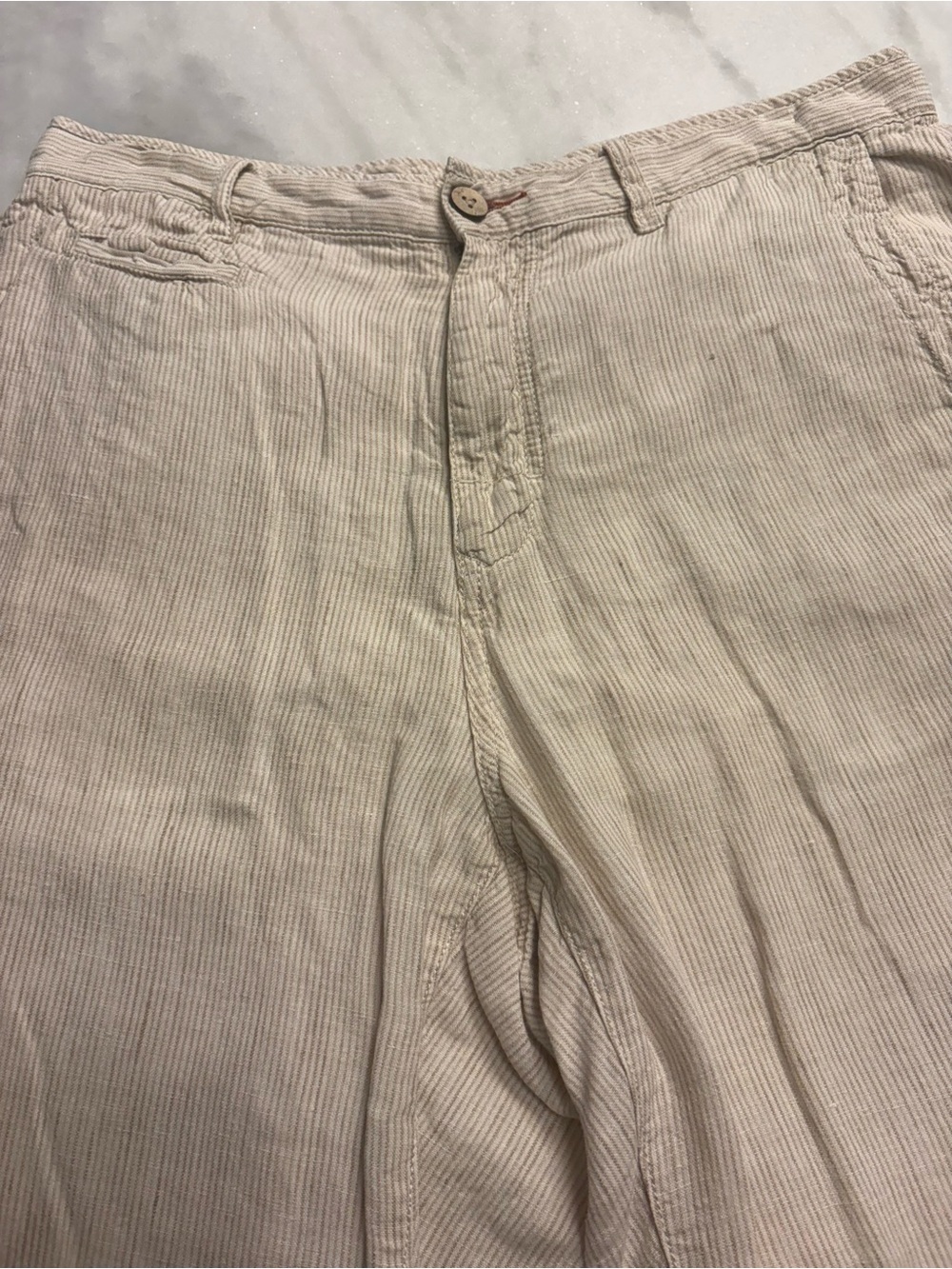 Tommy Bahama Men's Sand Pinstripe Flat Front Shorts